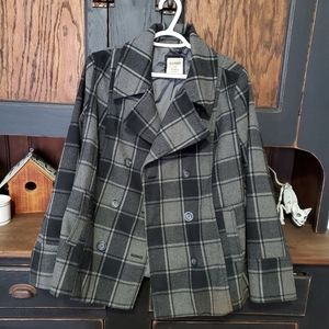 Old Navy Black Buffalo Peacoat XL